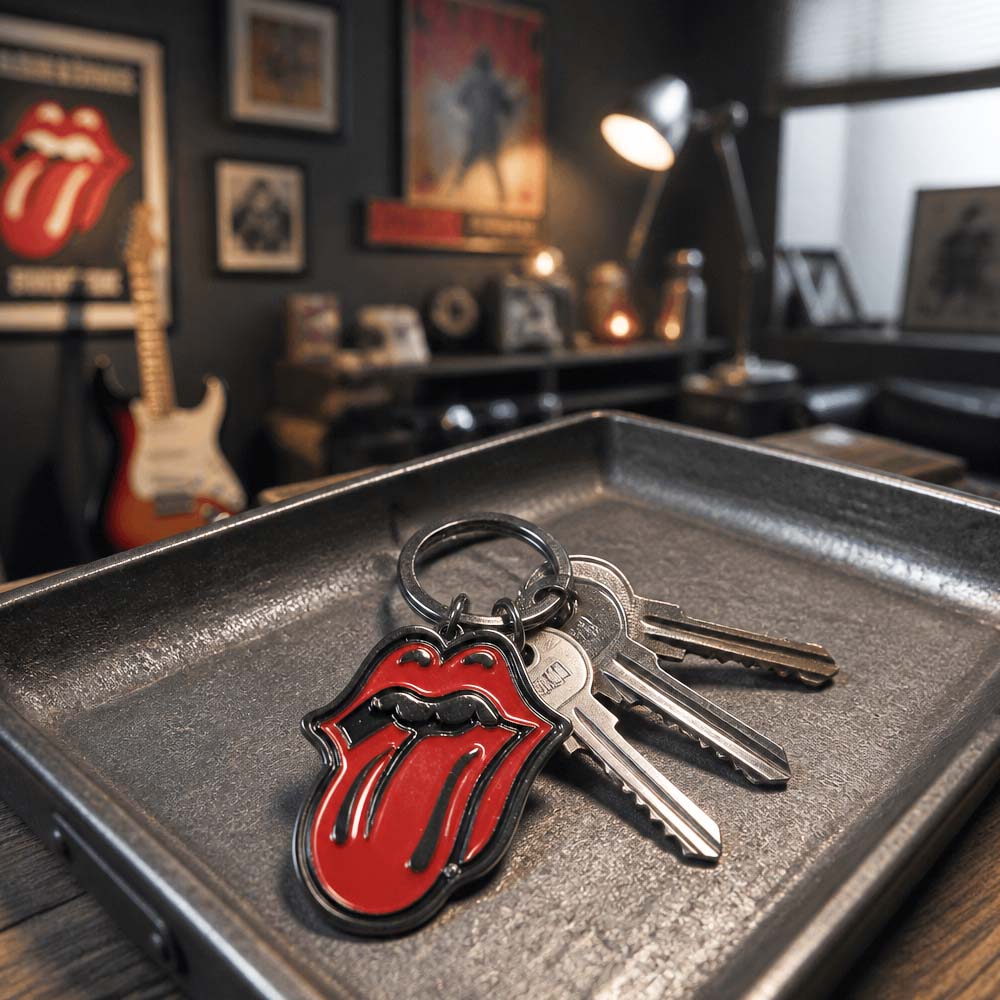 ROLLING STONES ローリングストーンズ (7月 新譜 記念 ) - Classic Tongue Black / キーホルダー