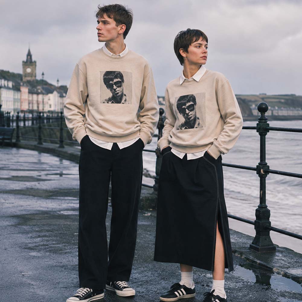 OASIS オアシス (映画「オアシス：ドント・ルック・バック・イン・アンガー」公開 ) - Noel Embroidered Portrait / ツアー会場限定 / パーカー・スウェット / メンズ