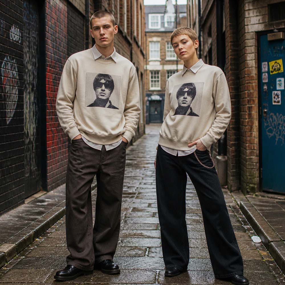 OASIS オアシス (映画「オアシス：ドント・ルック・バック・イン・アンガー」公開 ) - Liam Embroidered Portrait / ツアー会場限定 / パーカー・スウェット / メンズ