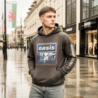 OASIS オアシス (映画「オアシス：ドント・ルック・バック・イン・アンガー」公開 ) - What's The Story Blue Tone / アームプリントあり / ツアー会場限定 / パーカー・スウェット / メンズ