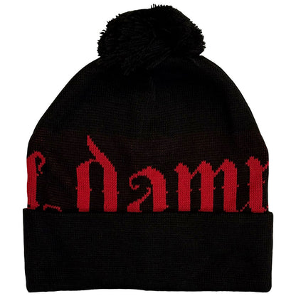 DAMNED ダムド (9月 来日 ) - Red Logo / バックプリントあり / Bobble Beanie / ツアー会場限定 / ビーニー