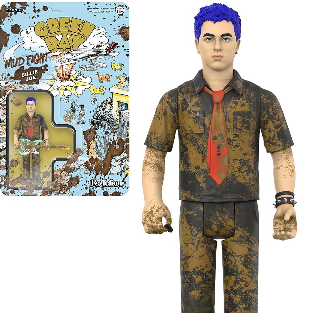 GREEN DAY - (来日 30周年 ) - Mud Fight Billie Joe Armstrong 3 3/4-Inch ReAction Figure