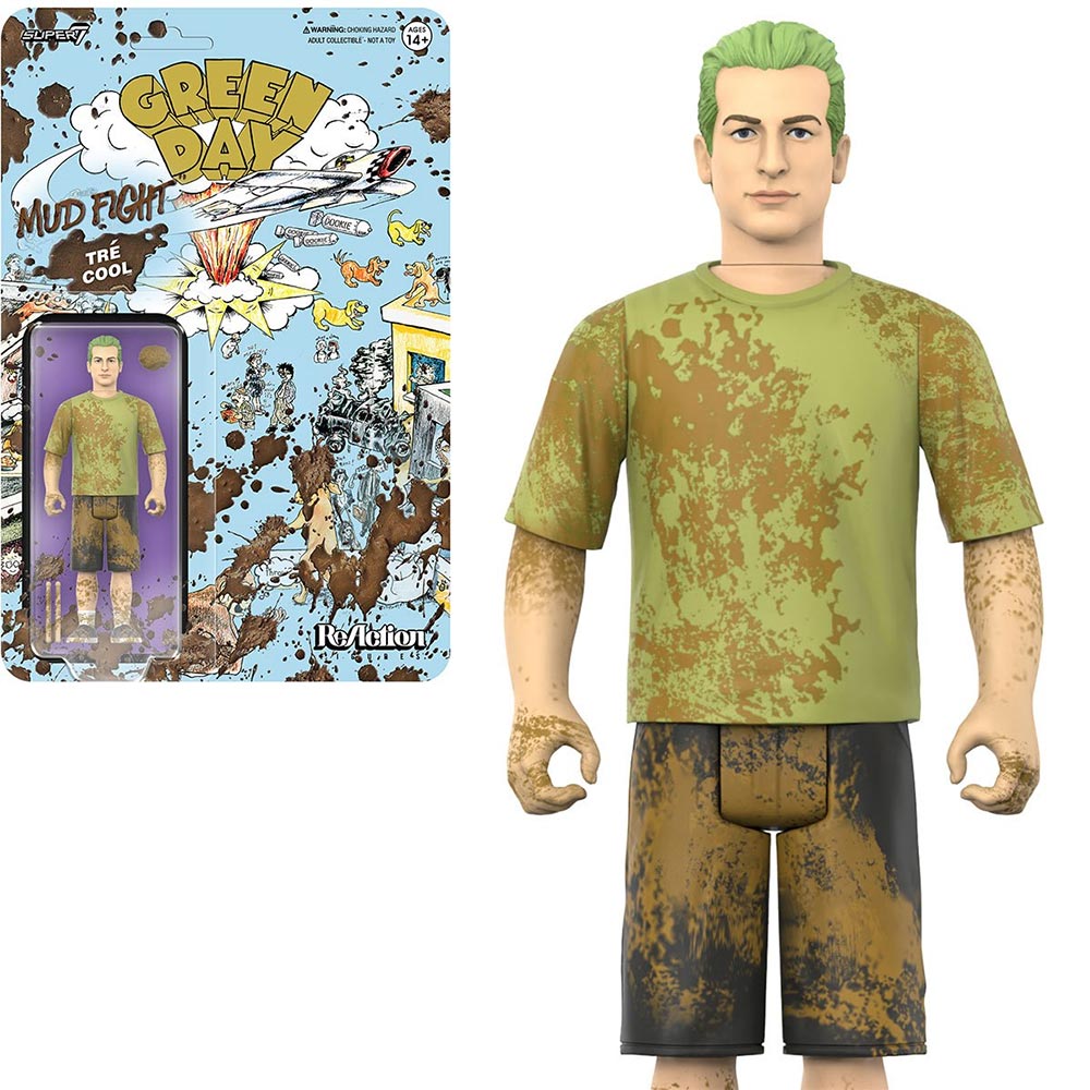 GREEN DAY - (来日 30周年 ) - Mud Fight Tre Cool 3 3/4-Inch ReAction Figure