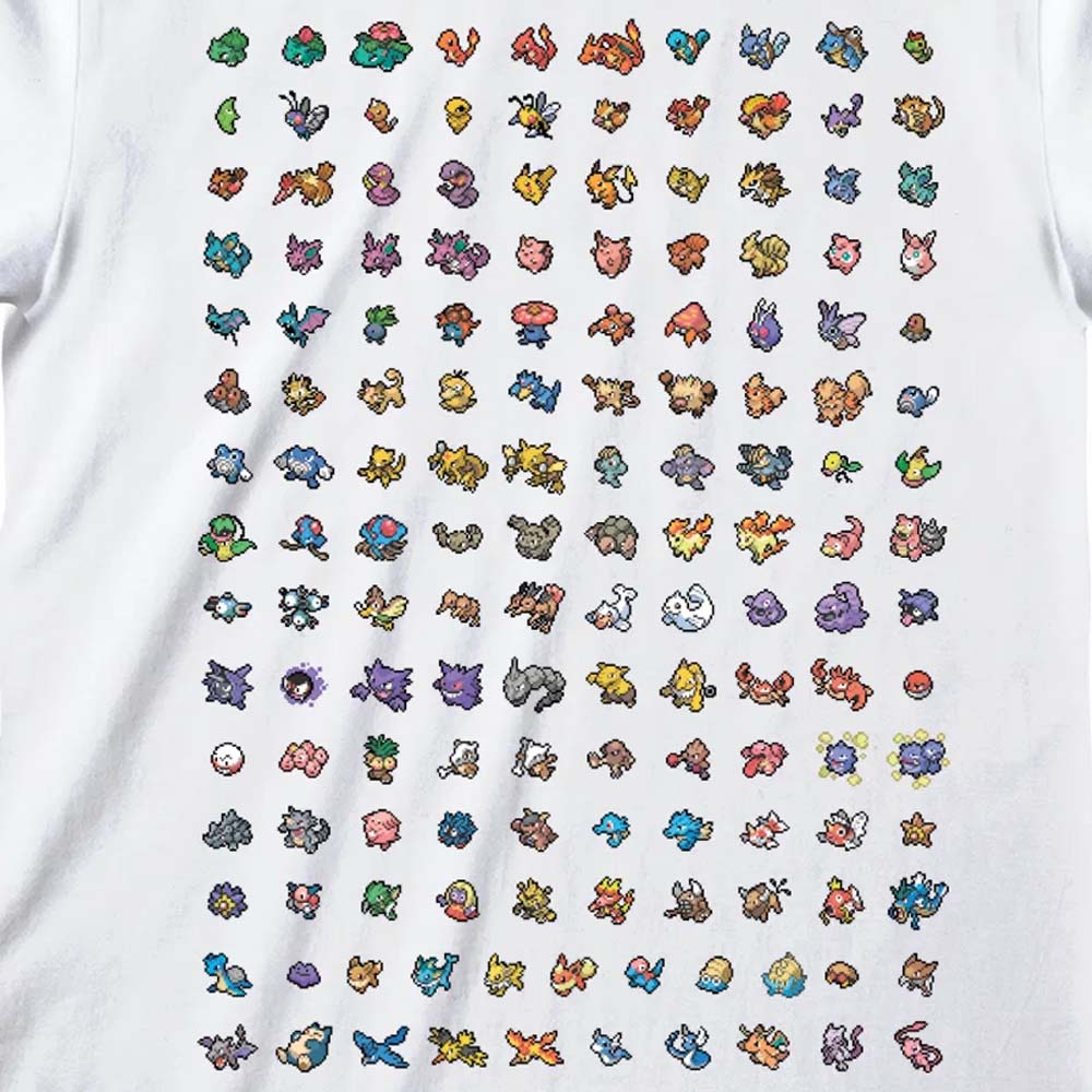 POKEMON ポケットモンスター (30周年 ) - 151 PIXEL CHARACTER / Tシャツ / メンズ