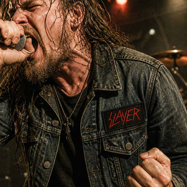 SLAYER スレイヤー (結成 45周年 ) - SCRATCHED LOGO / ワッペン