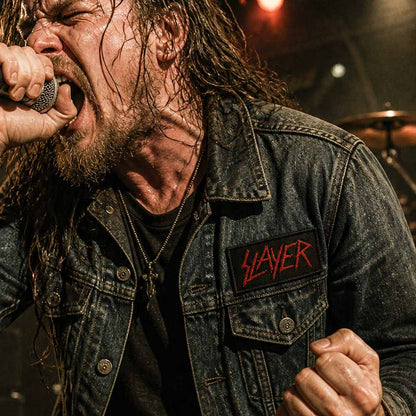 SLAYER スレイヤー (結成 45周年 ) - SCRATCHED LOGO / ワッペン