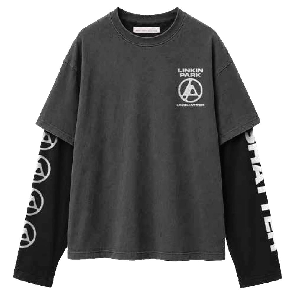LINKIN PARK リンキンパーク (Unshatter 公開記念 ) - Unshatter / スリーブ&バックプリントあり / 長袖 / レイヤード / Tシャツ / メンズ