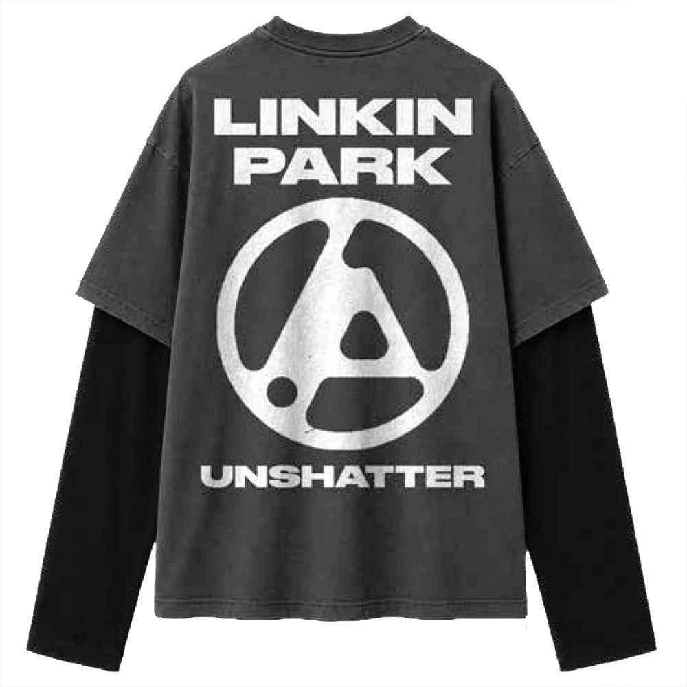LINKIN PARK リンキンパーク (Unshatter 公開記念 ) - Unshatter / スリーブ&バックプリントあり / 長袖 / レイヤード / Tシャツ / メンズ