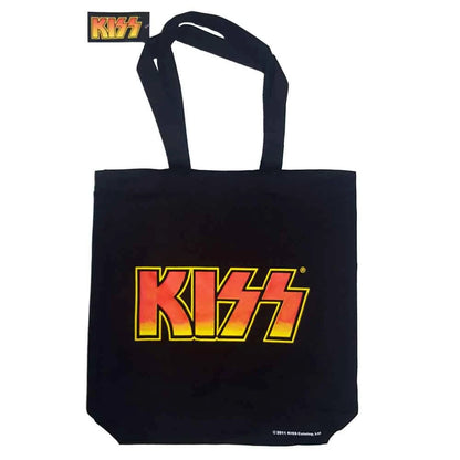 KISS キッス - Faces & Logo / バックプリントあり / トートバッグ