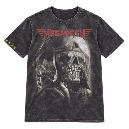 【予約商品】 MEGADETH メガデス (2027年 2月 来日 ) - Fighter Pilot BIG / レックス・リターンド・グレー仕様プレミアム / 限定生産 / バックプリントあり / Tシャツ / メンズ