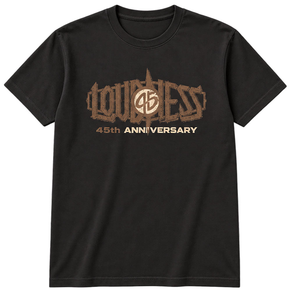 LOUDNESS ラウドネス - 45thヴィンテージブラック / バックプリントあり / Tシャツ / メンズ