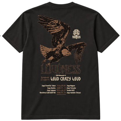 LOUDNESS ラウドネス - 45thヴィンテージブラック / バックプリントあり / Tシャツ / メンズ