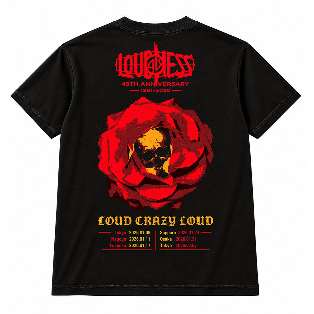 LOUDNESS ラウドネス - 旭日旗ロゴ / バックプリントあり / Tシャツ / メンズ