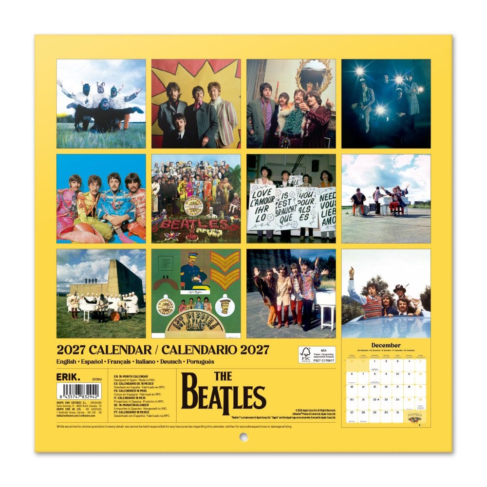 THE BEATLES ビートルズ (来日 60周年 ) - 2027 CALENDAR / 壁掛け / カレンダー・ダイアリー