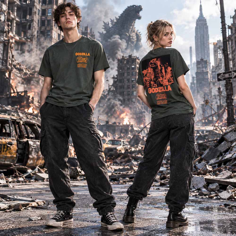 GODZILLA ゴジラ - King Of Monsters Poster Art / バックプリントあり / Tシャツ / メンズ