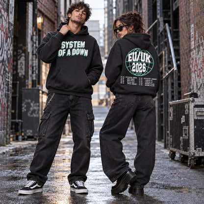 【予約商品】 SYSTEM OF A DOWN システムオブアダウン - Hollywood Logo Tour '26 / スリーブ&バックプリントあり / ツアー会場限定 / パーカー・スウェット / メンズ