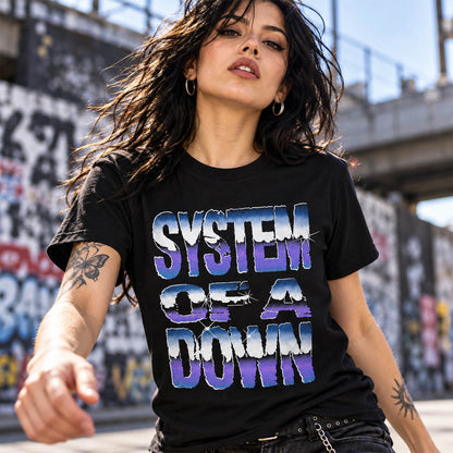【予約商品】 SYSTEM OF A DOWN システムオブアダウン - Metallic Logo Tour '26 / バックプリントあり / ツアー会場限定 / Tシャツ / メンズ