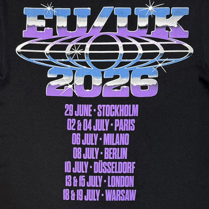 【予約商品】 SYSTEM OF A DOWN システムオブアダウン - Metallic Logo Tour '26 / バックプリントあり / ツアー会場限定 / Tシャツ / メンズ