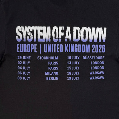 【予約商品】 SYSTEM OF A DOWN システムオブアダウン - Admat Tour '26 / バックプリントあり / ツアー会場限定 / Tシャツ / メンズ