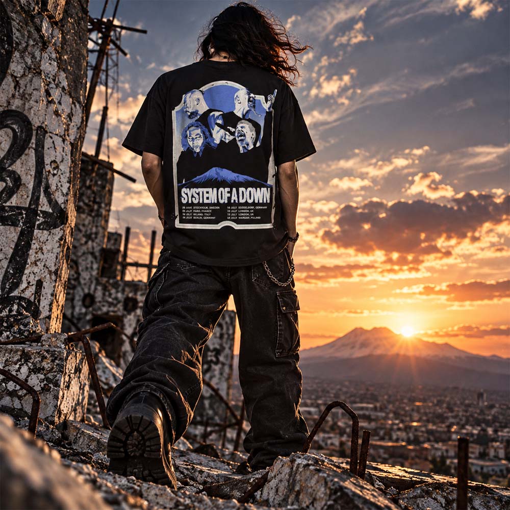 【予約商品】 SYSTEM OF A DOWN システムオブアダウン - Mount Ararat Tour '26 / バックプリントあり / ツアー会場限定 / Tシャツ / メンズ