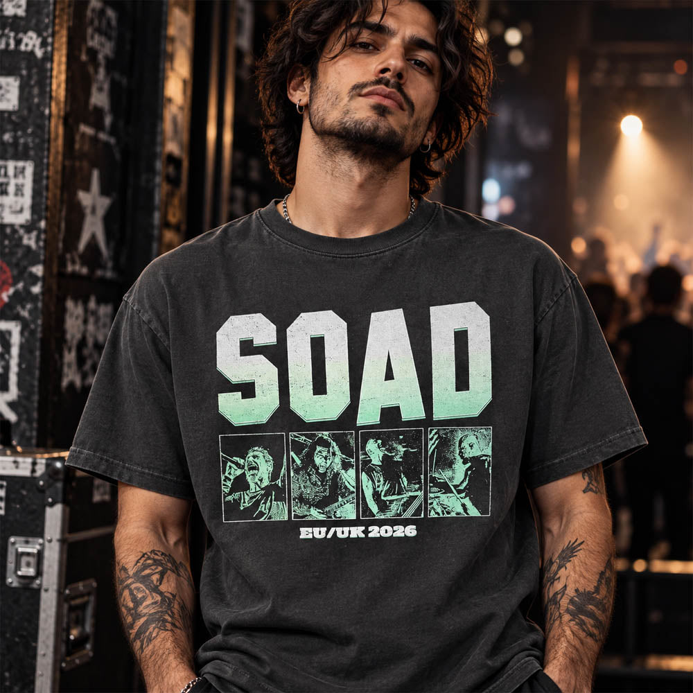 【予約商品】 SYSTEM OF A DOWN システムオブアダウン - Map Dateback Tour '26 / バックプリントあり / ツアー会場限定 / Tシャツ / メンズ