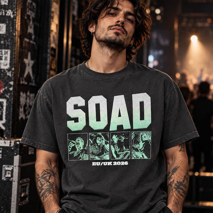 【予約商品】 SYSTEM OF A DOWN システムオブアダウン - Map Dateback Tour '26 / バックプリントあり / ツアー会場限定 / Tシャツ / メンズ