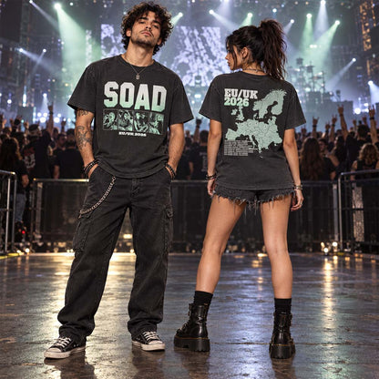 【予約商品】 SYSTEM OF A DOWN システムオブアダウン - Map Dateback Tour '26 / バックプリントあり / ツアー会場限定 / Tシャツ / メンズ