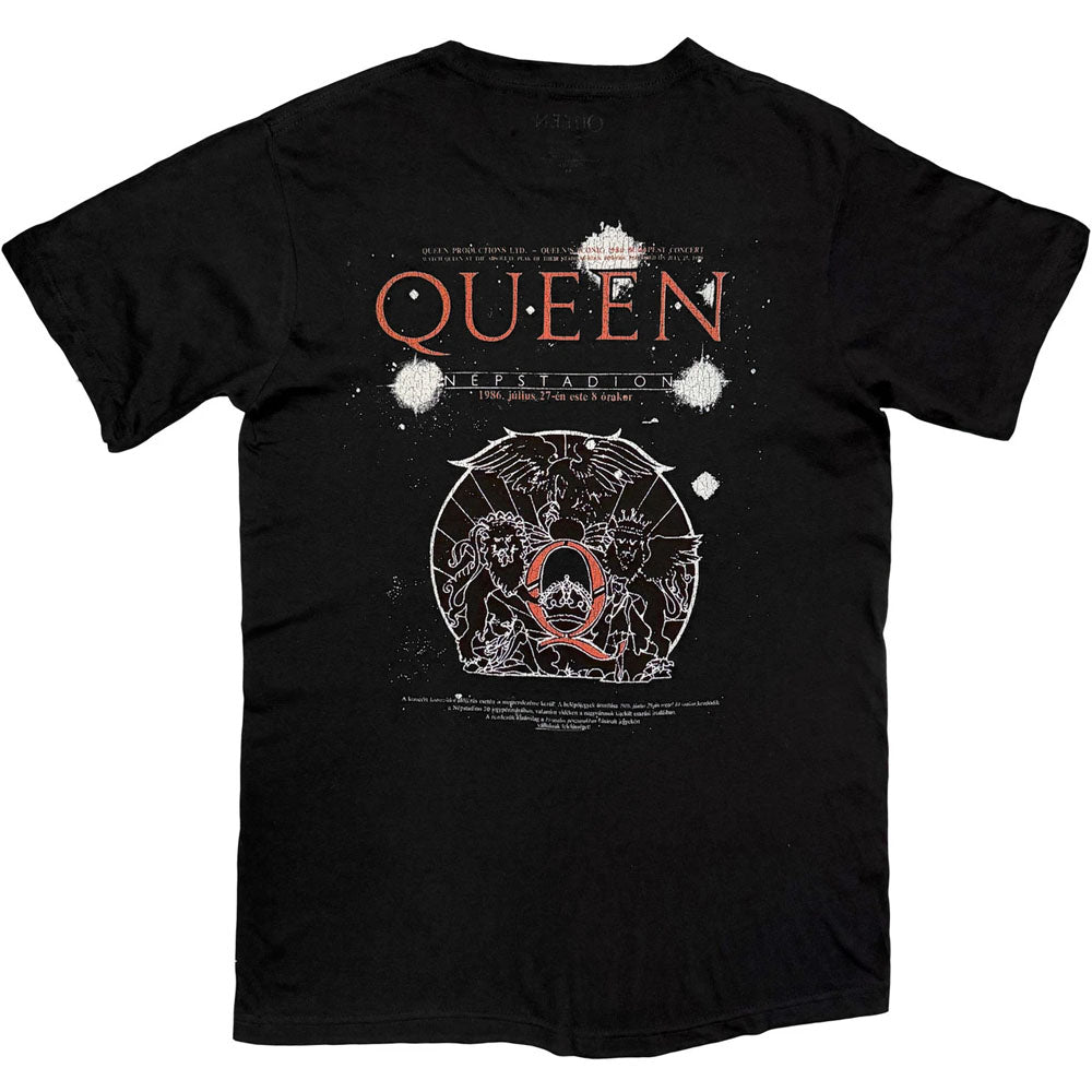 QUEEN クイーン - Budapest Iconic Poster Crest / バックプリントあり / Tシャツ / メンズ