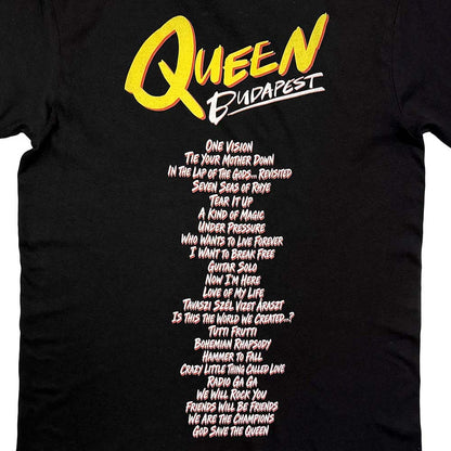 QUEEN クイーン - Budapest Setlist / バックプリントあり / Tシャツ / メンズ