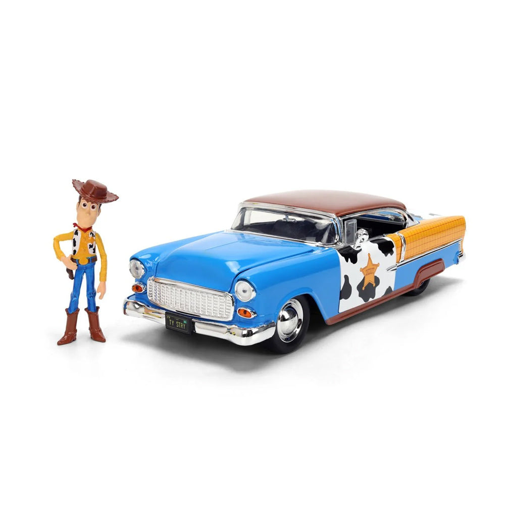 【予約商品】 TOY STORY トイ・ストーリー - Woody & 1955 Chevrolet Bel Air 1:24 Scale Die-Cast Metal Vehicle with Woody Figure / フィギュア・人形