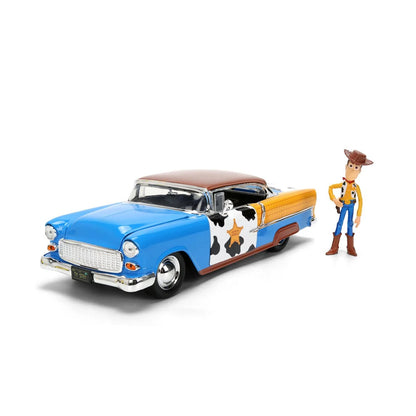 【予約商品】 TOY STORY トイ・ストーリー - Woody & 1955 Chevrolet Bel Air 1:24 Scale Die-Cast Metal Vehicle with Woody Figure / フィギュア・人形