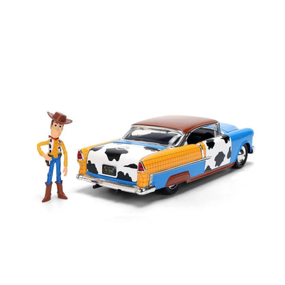 【予約商品】 TOY STORY トイ・ストーリー - Woody & 1955 Chevrolet Bel Air 1:24 Scale Die-Cast Metal Vehicle with Woody Figure / フィギュア・人形