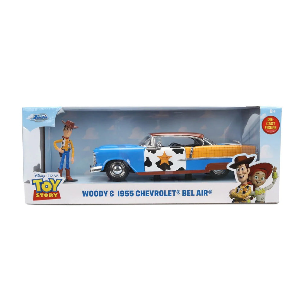 【予約商品】 TOY STORY トイ・ストーリー - Woody & 1955 Chevrolet Bel Air 1:24 Scale Die-Cast Metal Vehicle with Woody Figure / フィギュア・人形