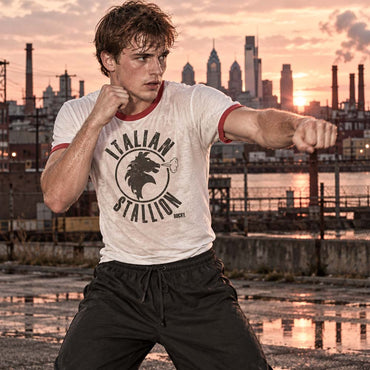 【予約商品】 ROCKY ロッキー (公開 50周年 ) - Italian Stallion / リンガー / Tシャツ / メンズ