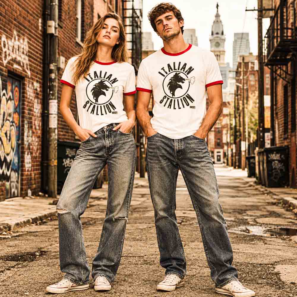 【予約商品】 ROCKY ロッキー (公開 50周年 ) - Italian Stallion / リンガー / Tシャツ / メンズ