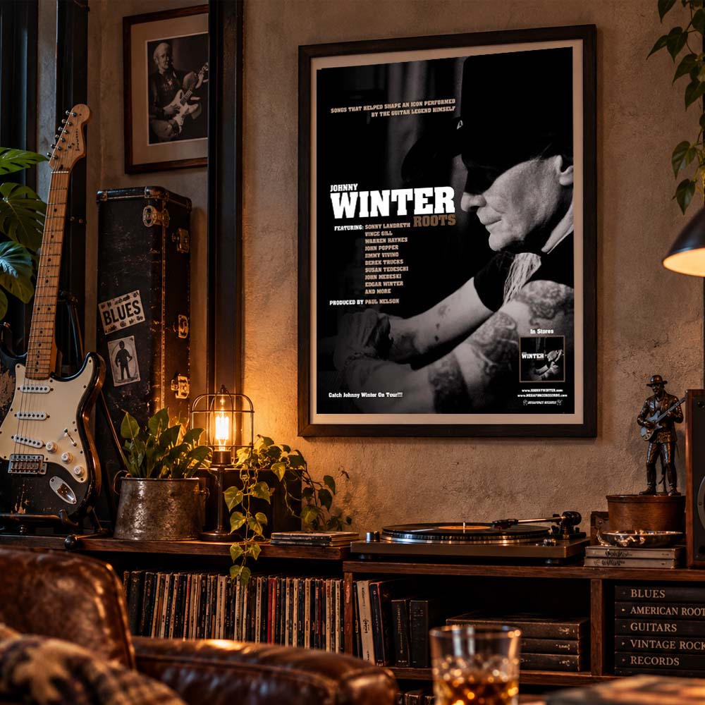 JOHNNY WINTER ジョニーウィンター - Roots / プロモーション・アートワーク / 限定 / ポスター