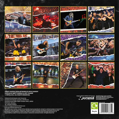 【予約商品】 METALLICA メタリカ (結成 45周年 ) - 2027 Square Calendar / 壁掛け / カレンダー・ダイアリー