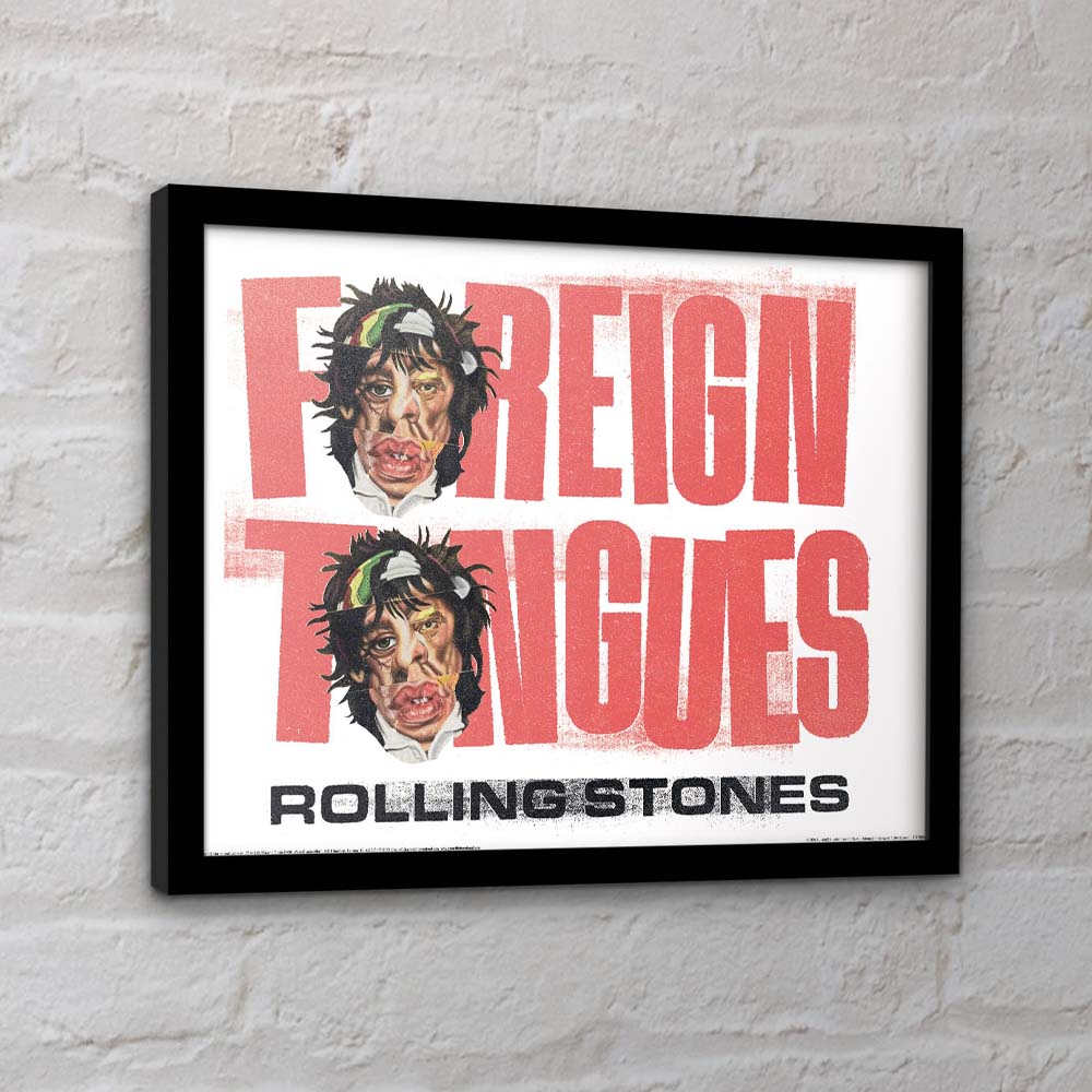 【予約商品】 ROLLING STONES ローリングストーンズ - FOREIGN TONGUES / インテリア額