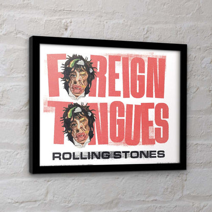 【予約商品】 ROLLING STONES ローリングストーンズ - FOREIGN TONGUES / インテリア額