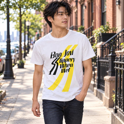 【予約商品】 BON JOVI ボンジョヴィ (2027年 2月 来日 記念 ) - Slippery When Wet / Tシャツ / メンズ