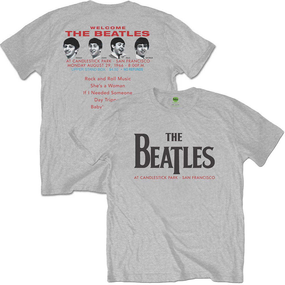 THE BEATLES ビートルズ (結成 65周年 ) - Candlestick Park / バックプリントあり / Tシャツ / メンズ 【公式 / オフィシャル】