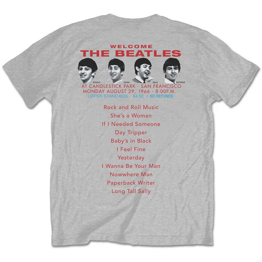 
                  
                    THE BEATLES ビートルズ (結成 65周年 ) - Candlestick Park / バックプリントあり / Tシャツ / メンズ 【公式 / オフィシャル】
                  
                