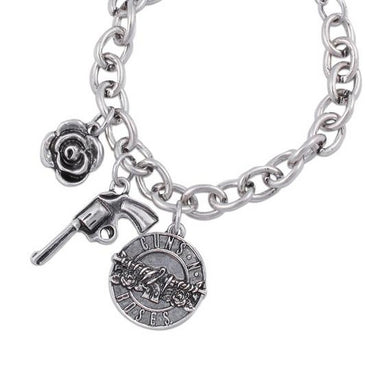 GUNS N ROSES ガンズアンドローゼズ (結成 40周年 ) - Charm Bracelet / ブレスレット 【公式 / オフィシャル】