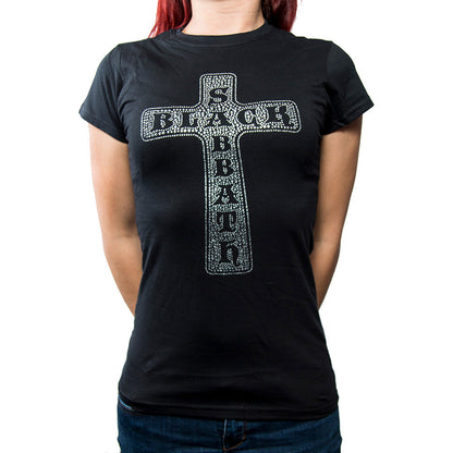 BLACK SABBATH ブラックサバス (OZZY OSBOURNE 追悼 ) - CROSS / Diamante（ブランド） / Tシャツ / レディース 【公式 / オフィシャル】