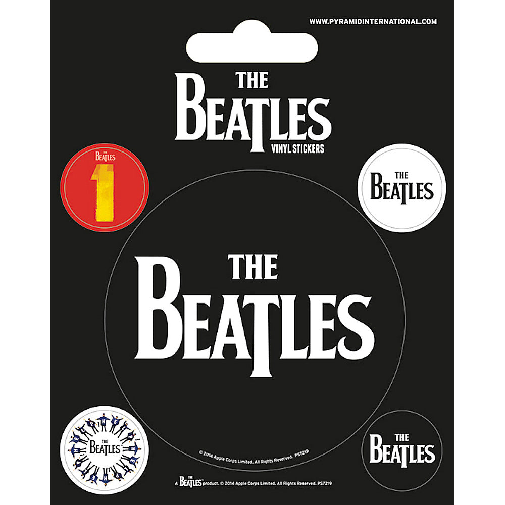THE BEATLES ビートルズ (結成 65周年 ) - BLACK / ステッカー 【公式 / オフィシャル】