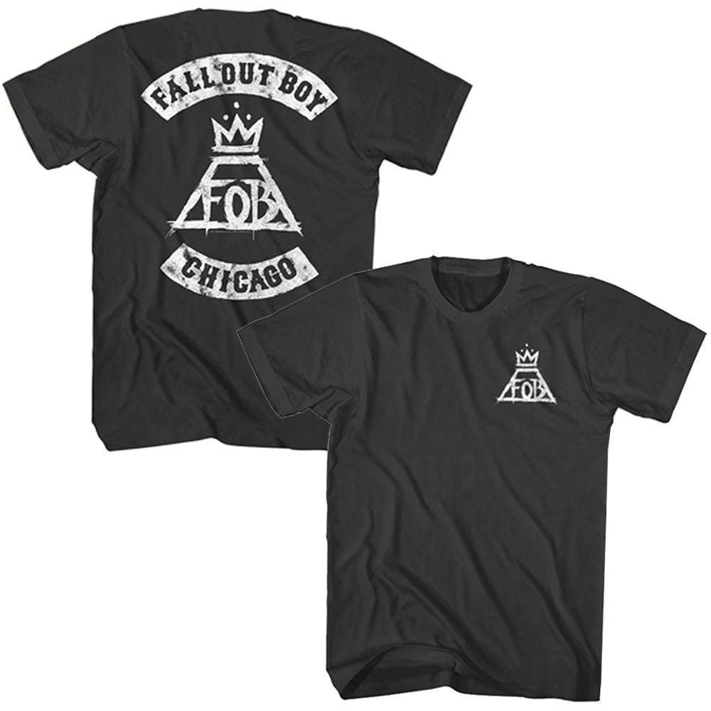 Fall Out Boy イラスト Tシャツ Lサイズ ブラック FALL OUT BOY フォールアウトボーイ (結成 25周年 ) - CHICAGO
