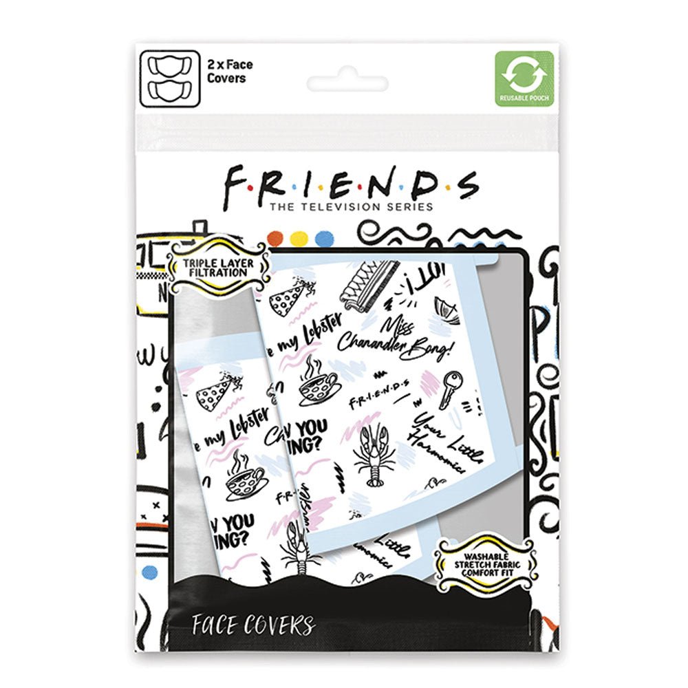 【廃番ラスト販売/特別価格】FRIENDS フレンズ - Phrases 2枚セット / ファッション・マスク｜公式ライセンス商品｜PGS