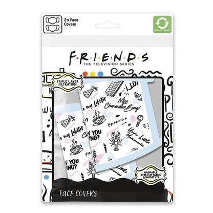 【廃番ラスト販売/特別価格】FRIENDS フレンズ - Phrases 2枚セット / ファッション・マスク｜公式ライセンス商品｜PGS