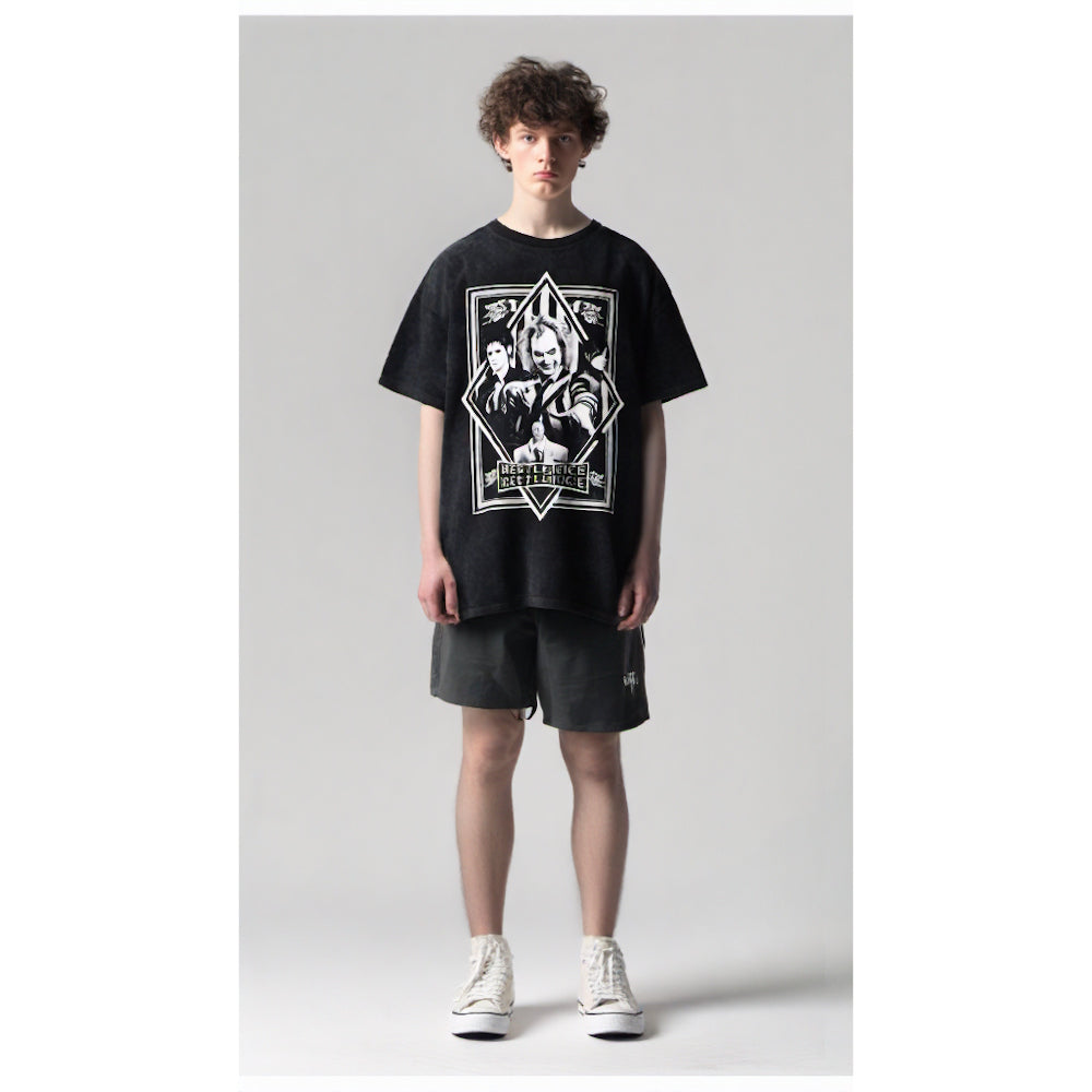 
                  
                    BEETLEJUICE ビートルジュース - BW Poster / Snow Wash / Tシャツ / メンズ 【公式 / オフィシャル】
                  
                