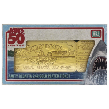 JAWS - 50th Anniversary 24k Gold Plated Regatta Ticket / 24K金メッキ / 世界限定1975個